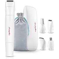 Los mejores  - Afeitadora Mujer 4 en 1-PRETTY SEE Depiladora de Cuerpo-Femenina Recortadora Electrica- Impermeable Facial Depiladora de…